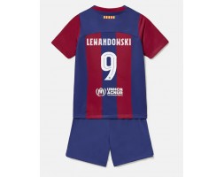 Barcelona Robert Lewandowski #9 Domaci Dres za Dječji 2023-24 Kratak Rukavima (+ kratke hlače)